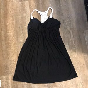 Black bathing suit cover-up dress